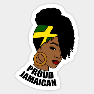 Jamaica Flag, Proud Jamaican Woman, Jamaica Flag, Afro Rasta Sticker